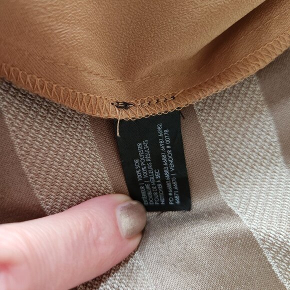 CLUB MONACO SILK PUFF SLEEVES CAMEL GOLD COLOR SUMMER DRESS SIZE 4 - Picture 6 of 7